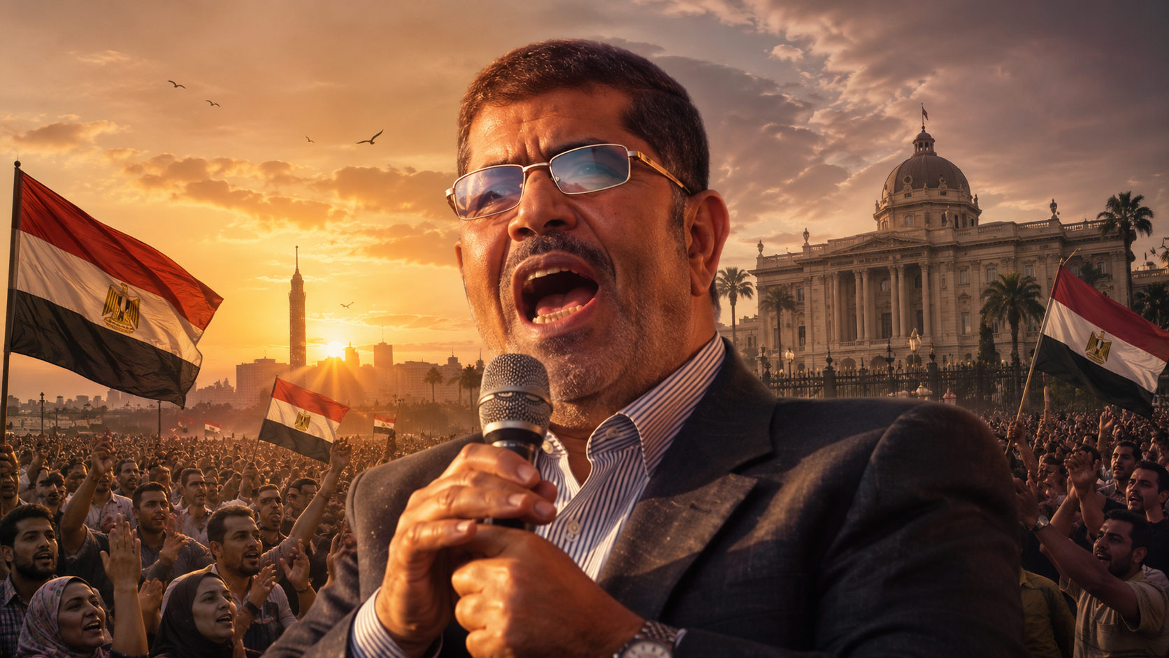كلمة الرئيس مرسي للجماهير أمام الاتحادية عقب الإعلان الدستوري