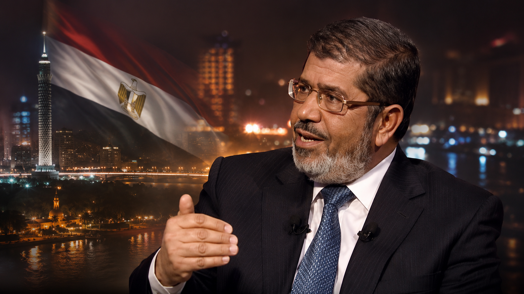 لقاء الدكتور مرسي على الجزيرة مباشر مصر خلال حملته لانتخابات الرئاسة.