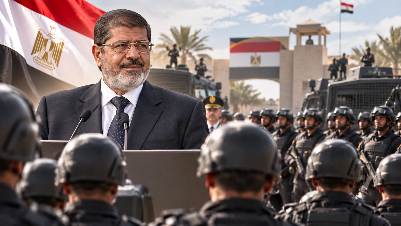 كلمة الرئيس مرسي أمام ضباط وجنود الأمن المركزي بالدراسة