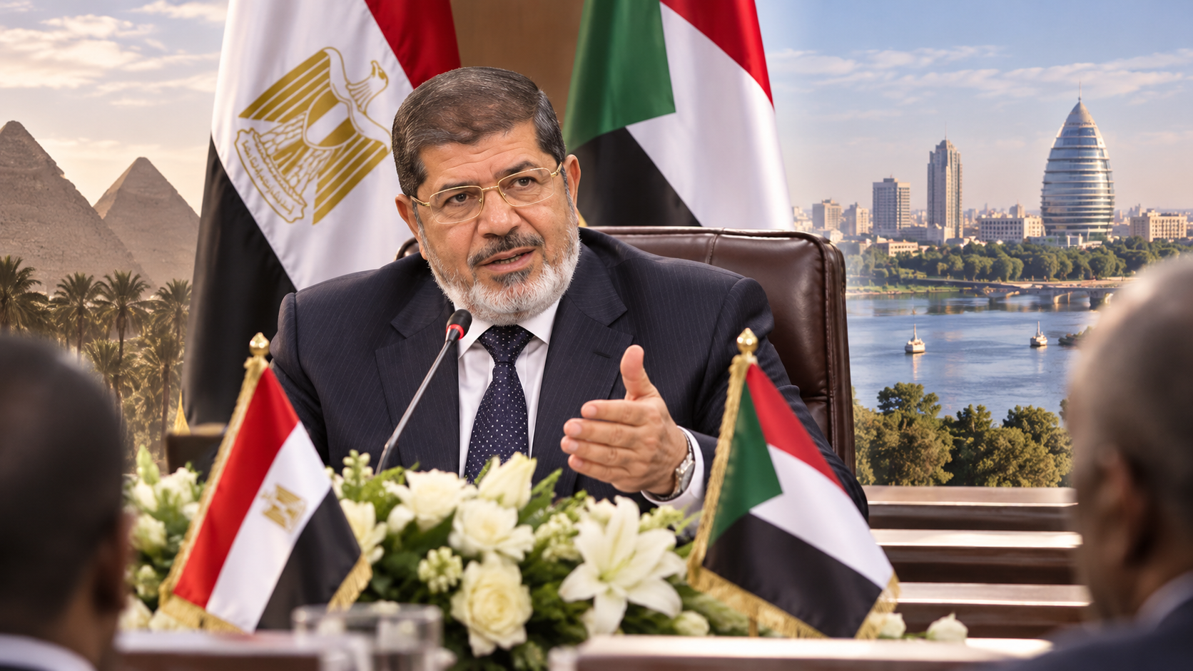 كلمة الرئيس مرسي في أول زيارة رسمية للسودان