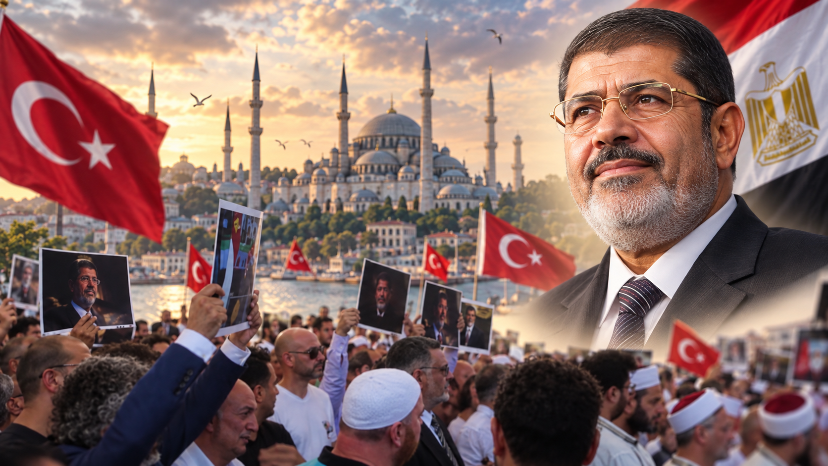 إسطنبول تودع الرئيس مرسي بحضور أردوغان وحشود جماهيرية