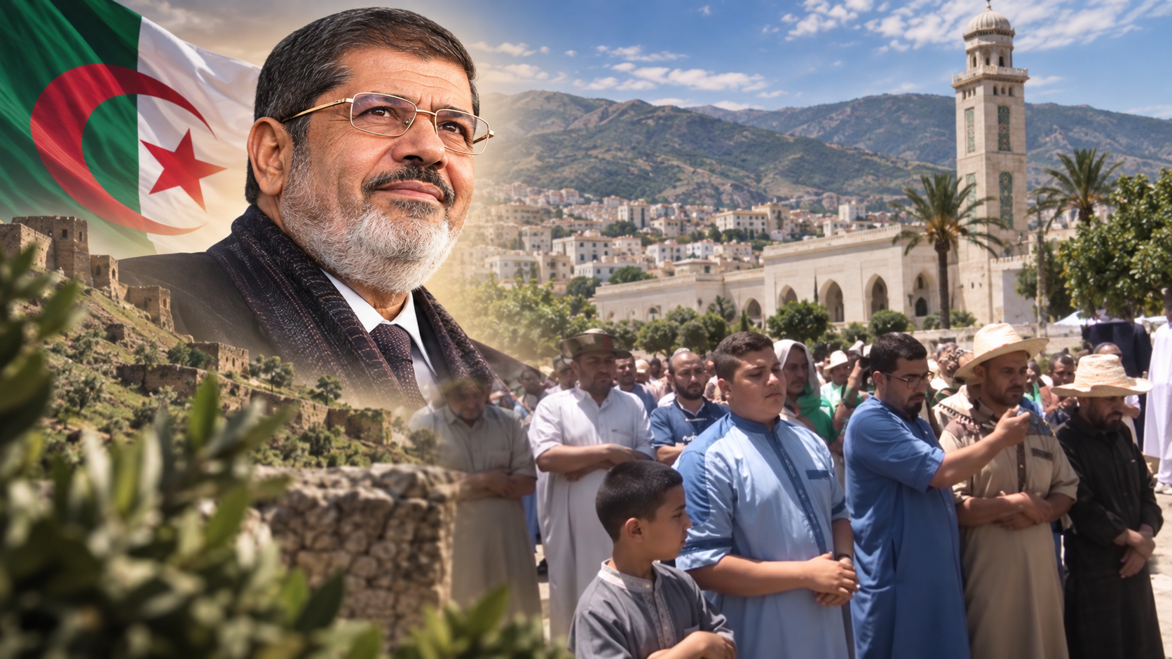 أهالي الشلف بالجزائر يؤدون صلاة الغائب على الرئيس مرسي